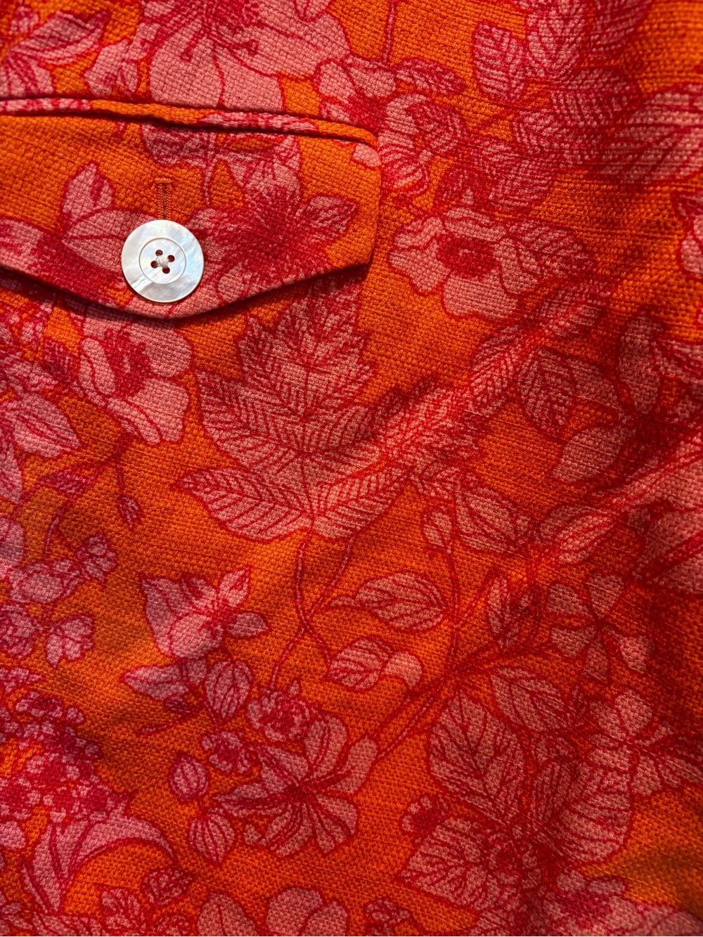 Brooks Brothers Orange Shift Dress with Pink Floral Print - Picture 3 of 4
